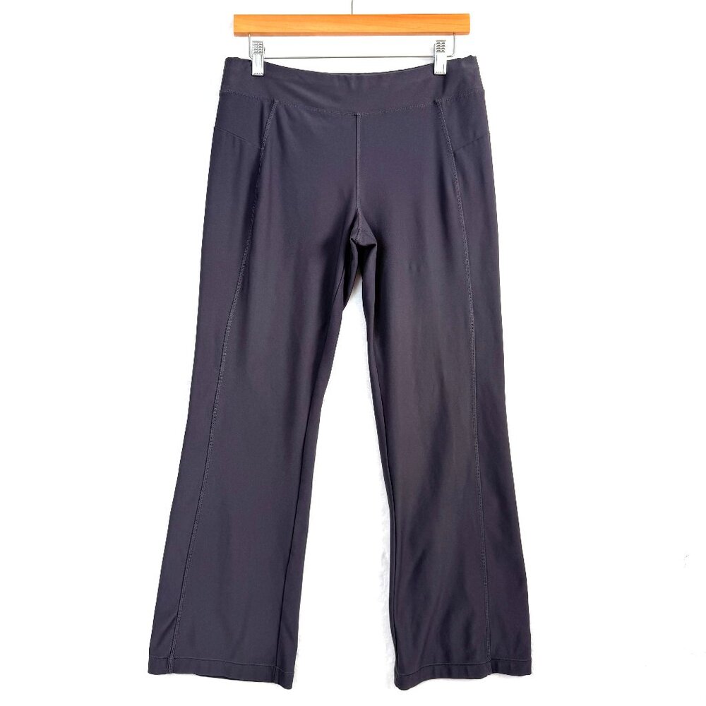 LL Bean Pants Womens S Petite Gray High Rise Wide Leg Leggings Yoga Comfort